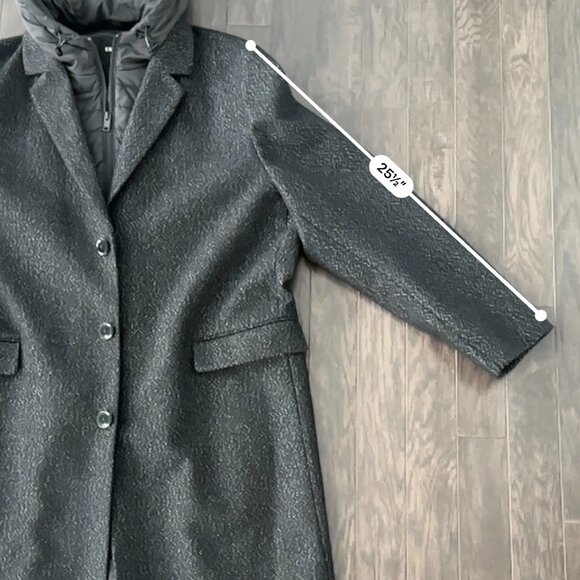 Black & Grey Express XL Men's Jacket with zip-in hooded bib - Picture 8 of 13